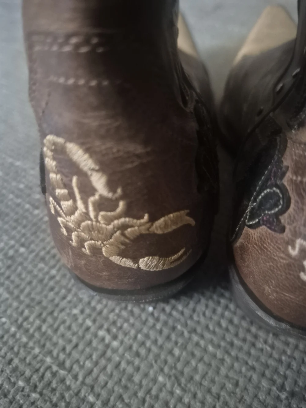 Old Gringo Brown Western Patchwork Embroidered Cowboy Boots - Picture 7 of 8